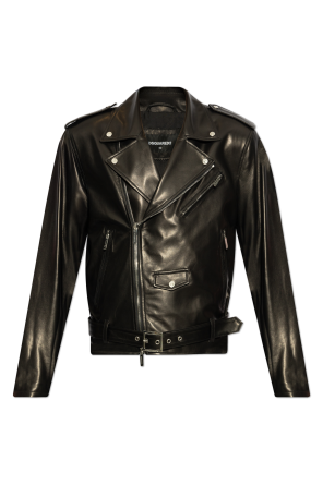 Balenciaga Leather jacket with a loose fit | Men's Clothing